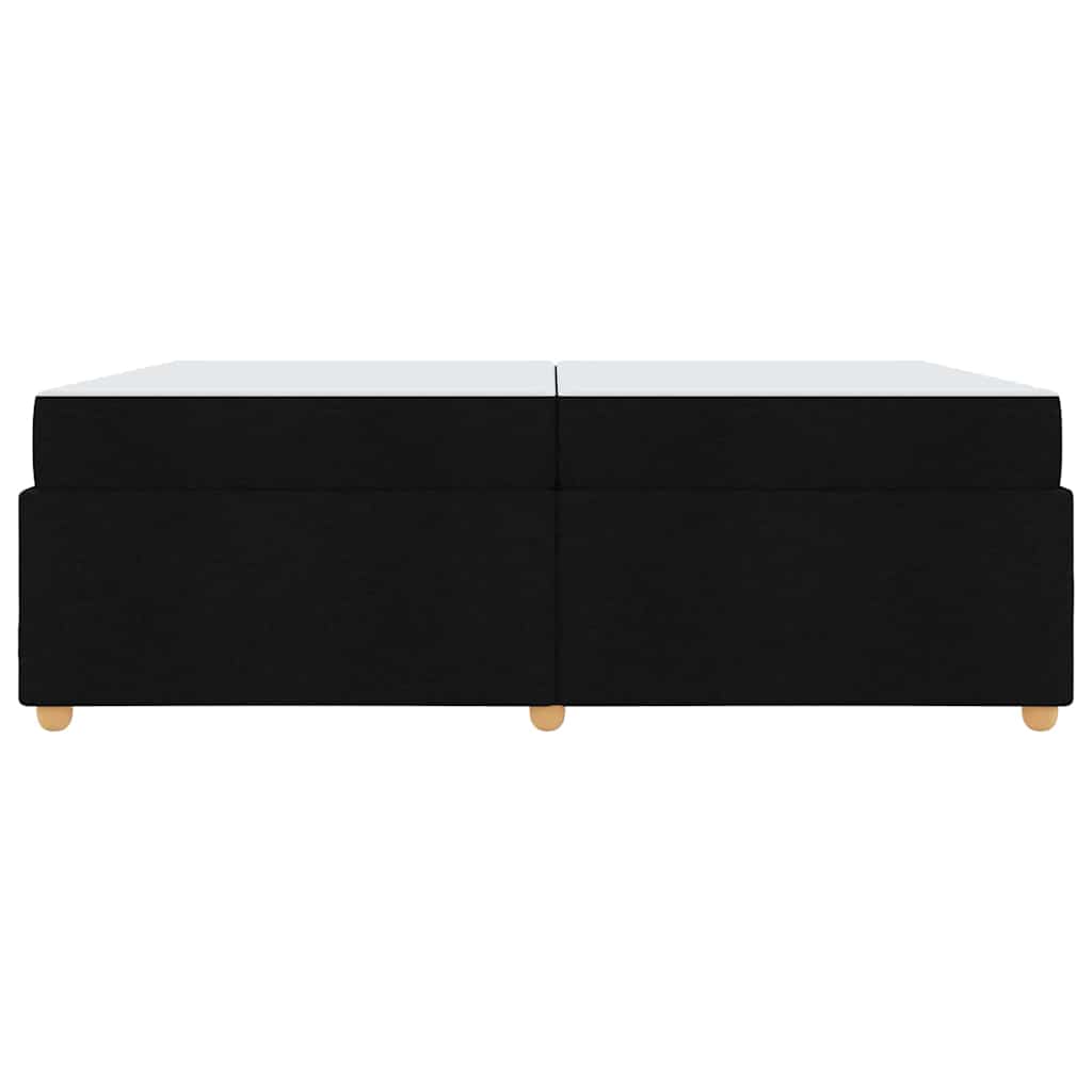 Estructura de cama con colchón Negro 200 x 200 cm tela
