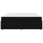 Estructura de cama con colchón Negro 200 x 200 cm tela