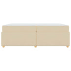 Estructura de cama con colchón Crema 200 x 200 cm tela