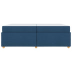 Estructura de cama con colchón Azul 200 x 200 cm tela
