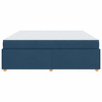 Estructura de cama con colchón Azul 200 x 200 cm tela