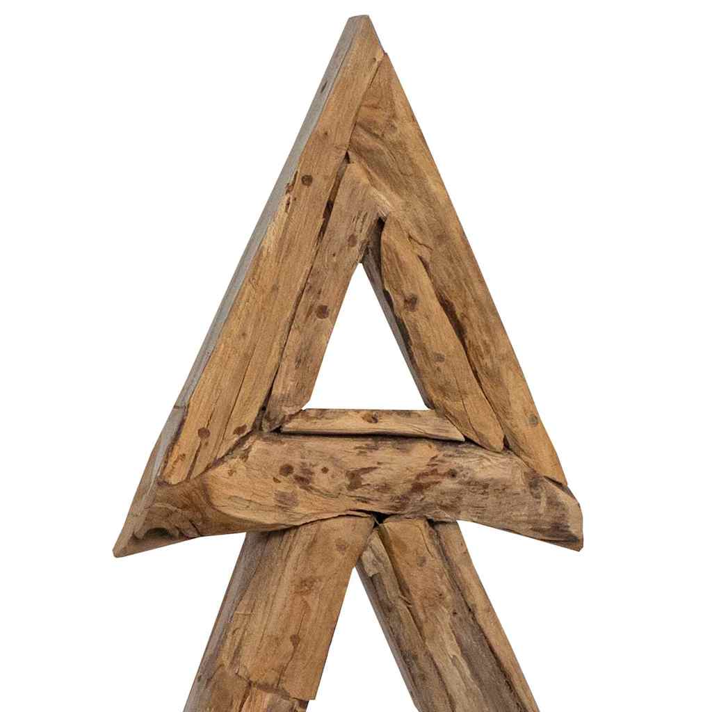 Árbol de Navidad con soporte Marrón 90 cm Madera de teca maciza