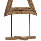 Árbol de Navidad con soporte Marrón 90 cm Madera de teca maciza