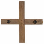 Árbol de Navidad con soporte Marrón 90 cm Madera de teca maciza