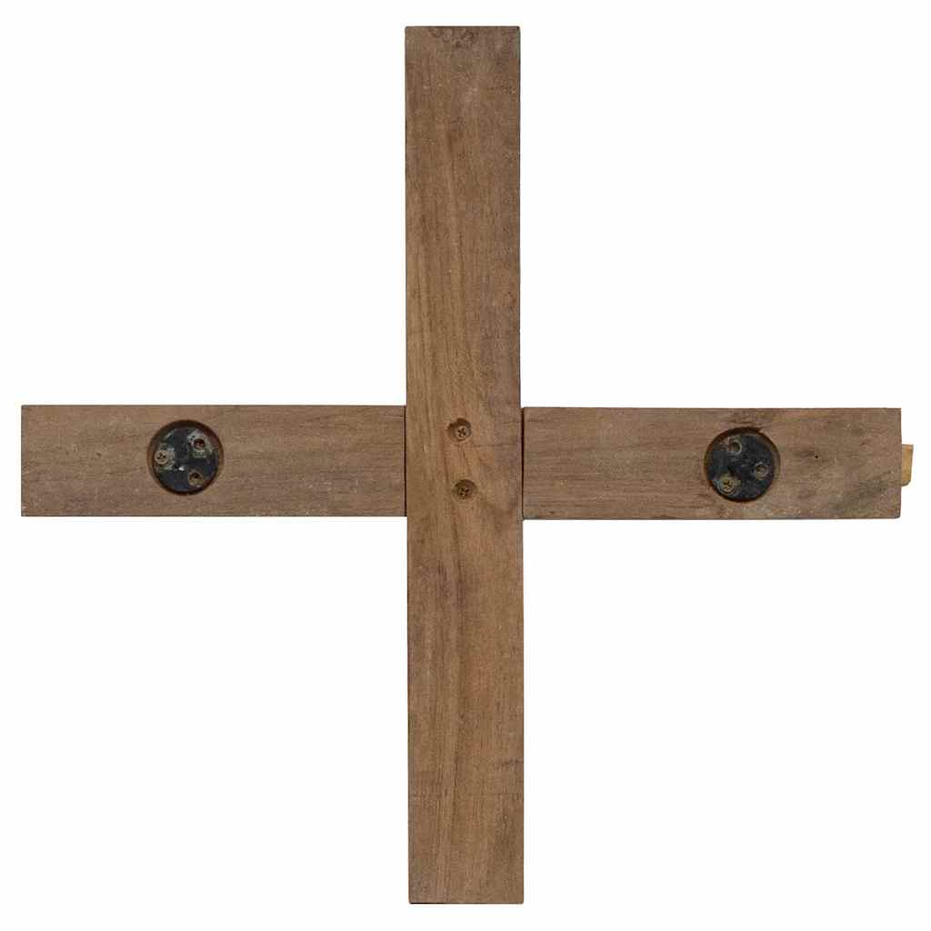 Árbol de Navidad con soporte Marrón 90 cm Madera de teca maciza