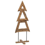 Árbol de Navidad con soporte Marrón 90 cm Madera de teca maciza