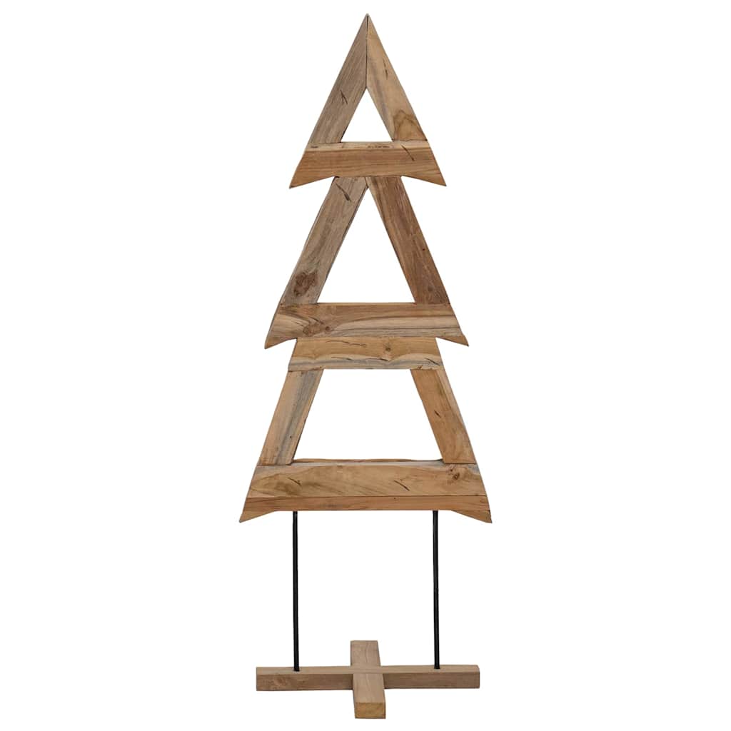 Árbol de Navidad con soporte Marrón 90 cm Madera de teca maciza