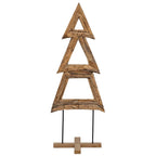 Árbol de Navidad con soporte Marrón 90 cm Madera de teca maciza