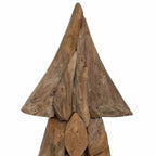 Árbol de Navidad con soporte Marrón 90 cm Madera de teca maciza