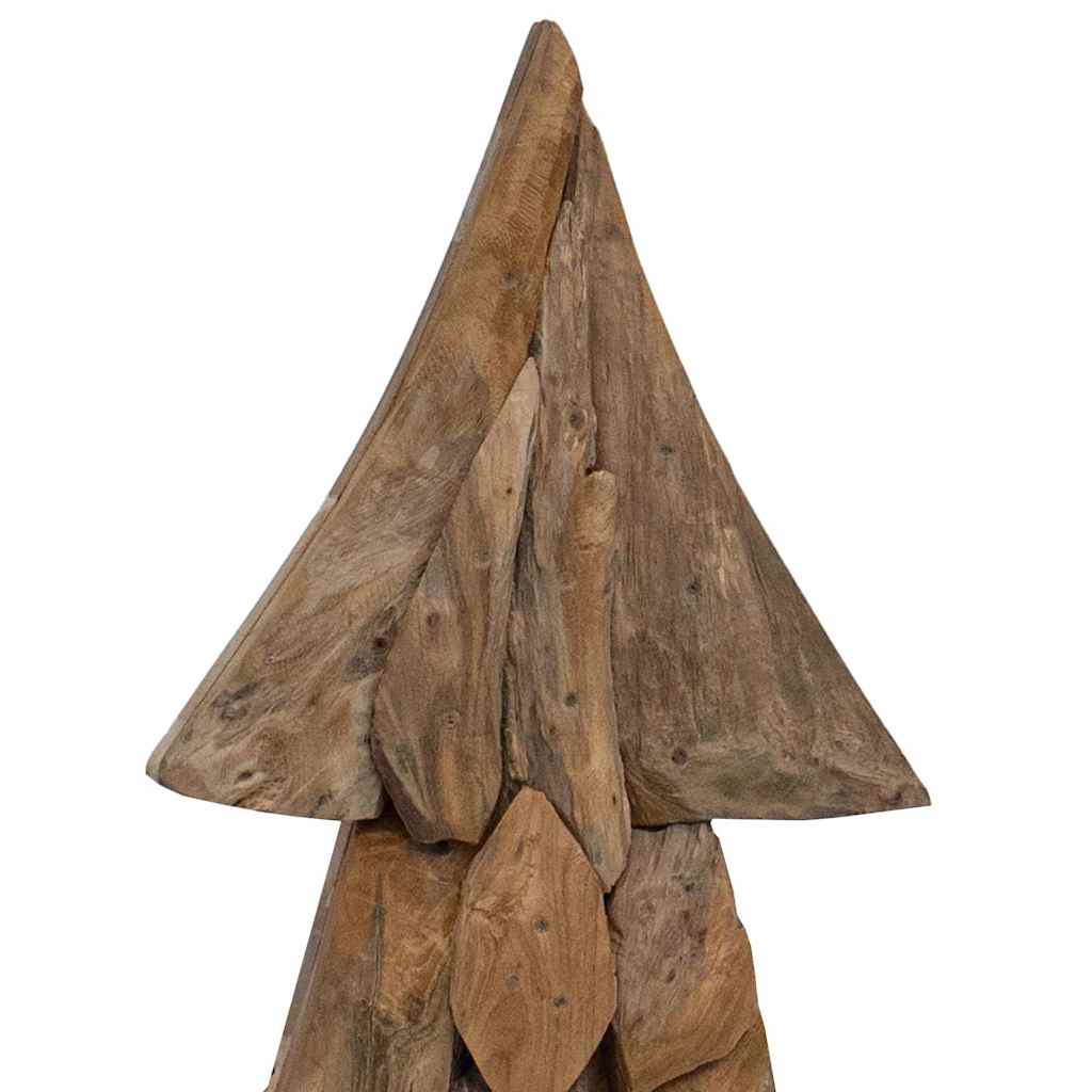 Árbol de Navidad con soporte Marrón 90 cm Madera de teca maciza