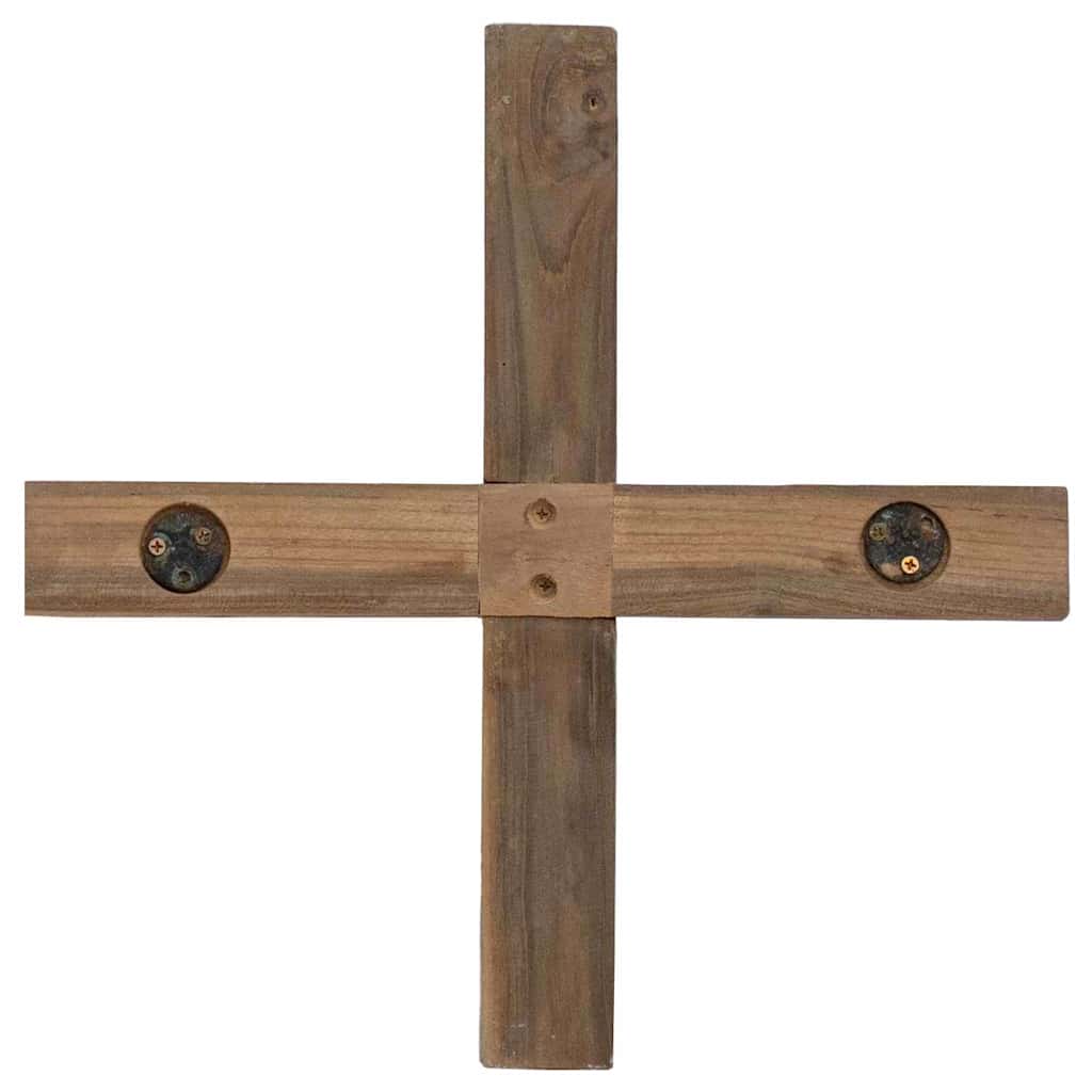 Árbol de Navidad con soporte Marrón 90 cm Madera de teca maciza