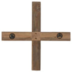 Árbol de Navidad con soporte Marrón 90 cm Madera de teca maciza