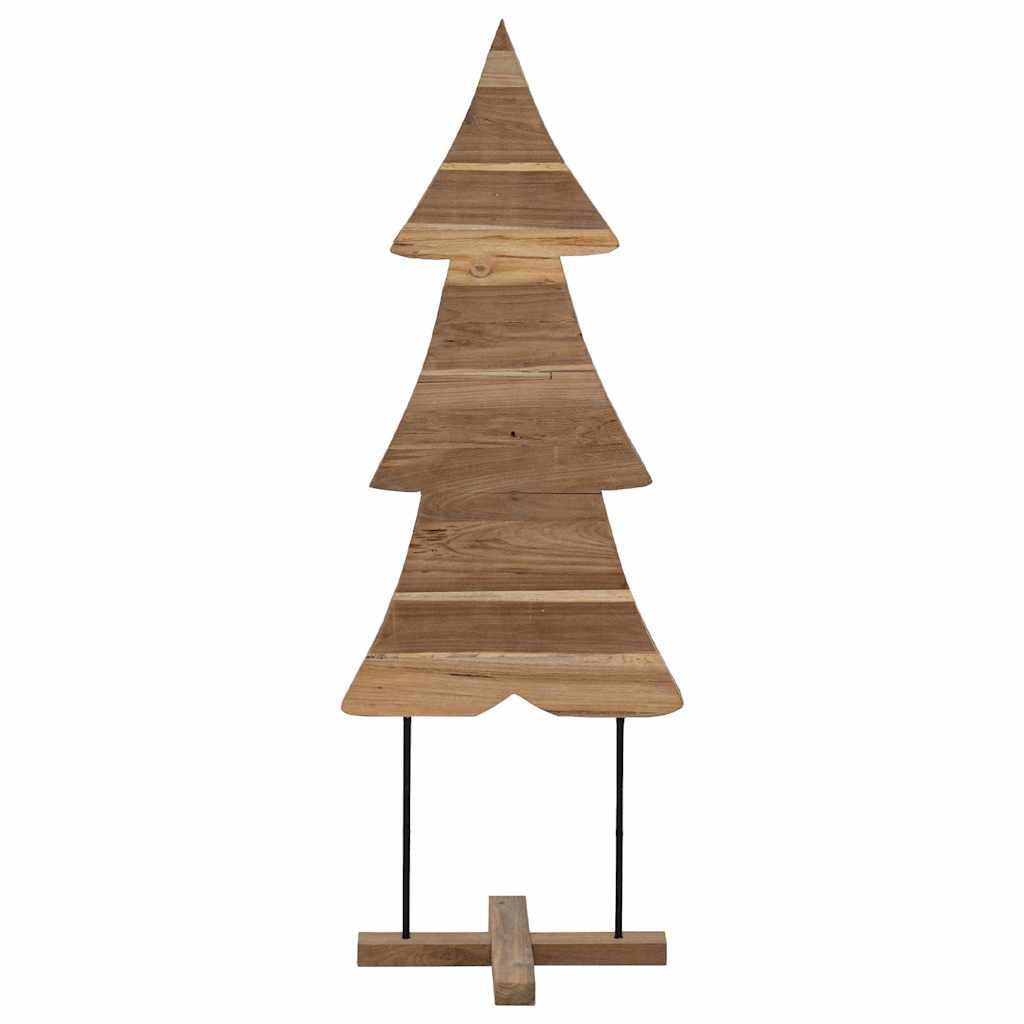 Árbol de Navidad con soporte Marrón 90 cm Madera de teca maciza