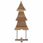 Árbol de Navidad con soporte Marrón 90 cm Madera de teca maciza