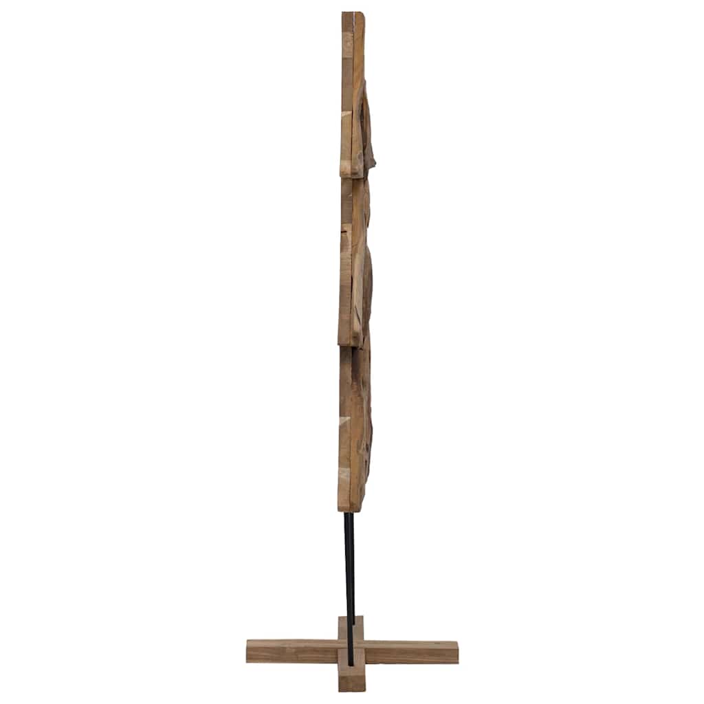 Árbol de Navidad con soporte Marrón 90 cm Madera de teca maciza