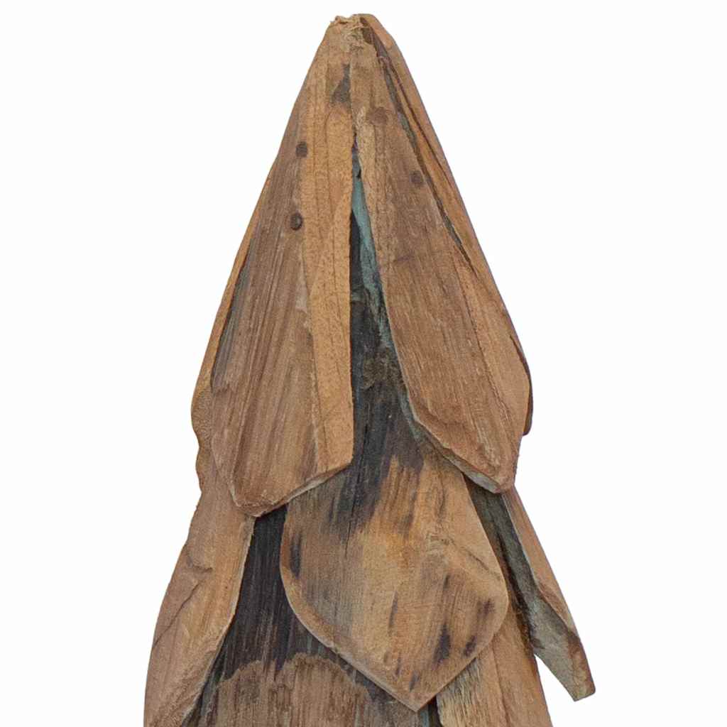 Árbol de Navidad con soporte Marrón 51 cm Madera de teca maciza