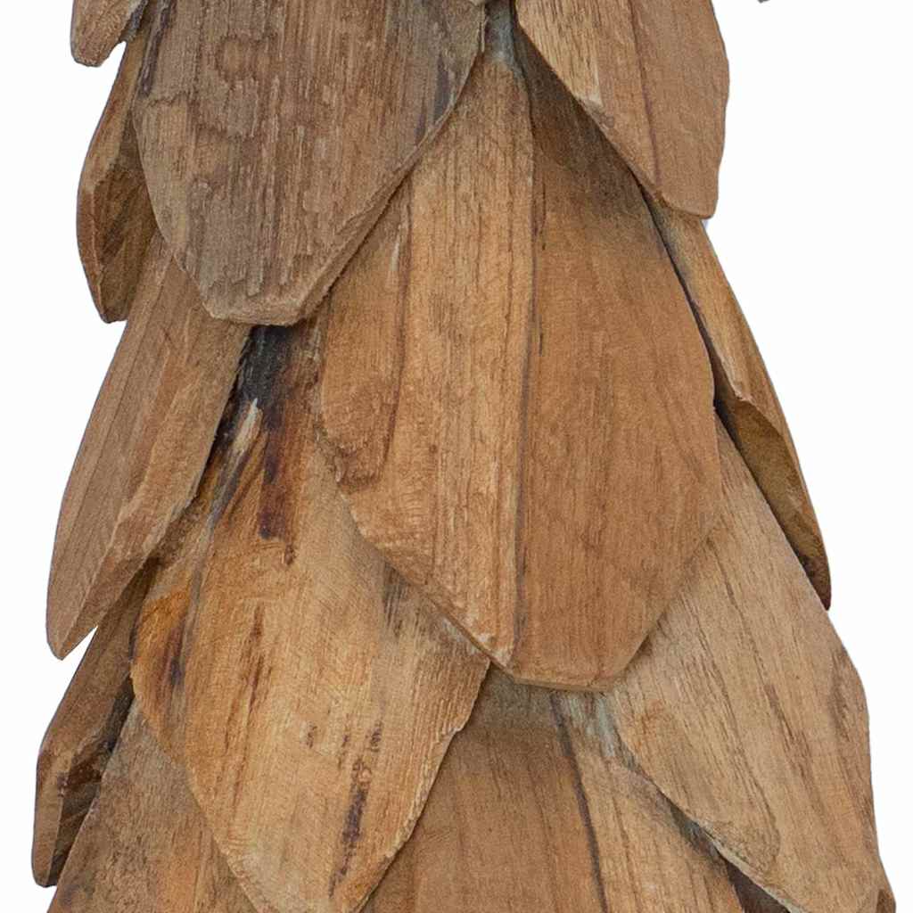 Árbol de Navidad con soporte Marrón 51 cm Madera de teca maciza
