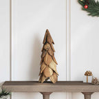 Árbol de Navidad con soporte Marrón 51 cm Madera de teca maciza