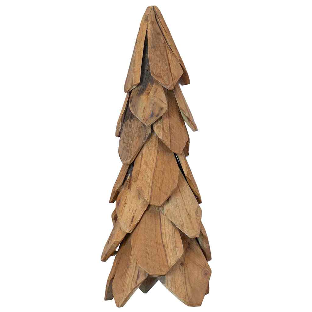 Árbol de Navidad con soporte Marrón 51 cm Madera de teca maciza