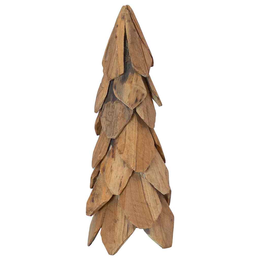 Árbol de Navidad con soporte Marrón 51 cm Madera de teca maciza