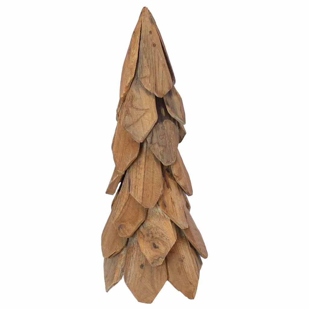 Árbol de Navidad con soporte Marrón 51 cm Madera de teca maciza