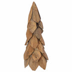 Árbol de Navidad con soporte Marrón 51 cm Madera de teca maciza
