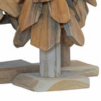 Árbol de Navidad con soporte 3 pcs Marrón Madera de teca maciza