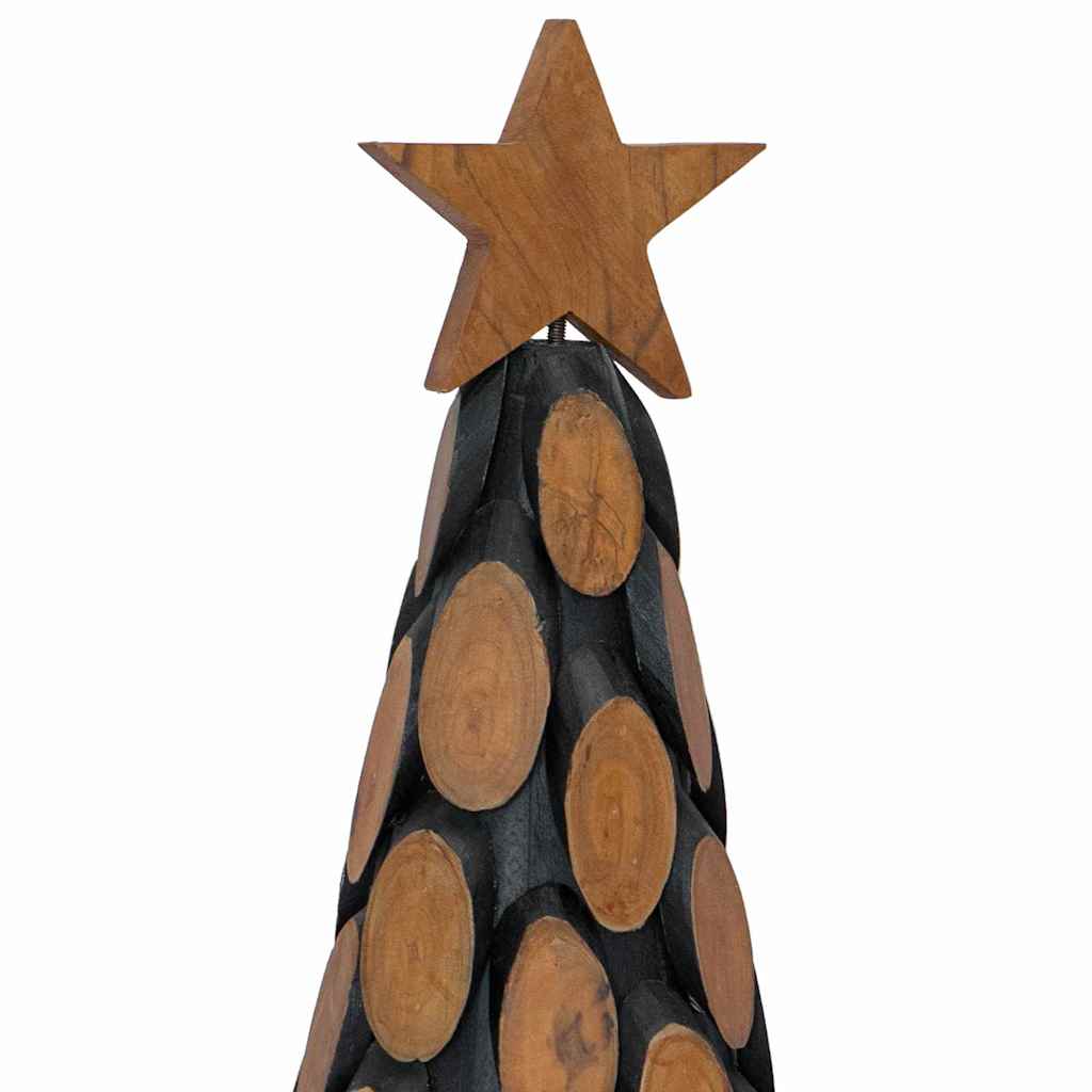 Árbol de Navidad con soporte Marrón 61 cm Madera de teca maciza