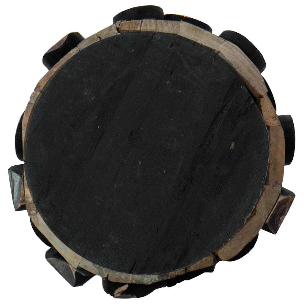 Árbol de Navidad con soporte Marrón 61 cm Madera de teca maciza