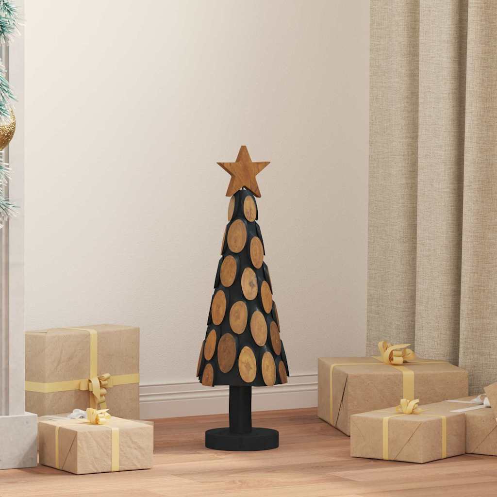Árbol de Navidad con soporte Marrón 61 cm Madera de teca maciza