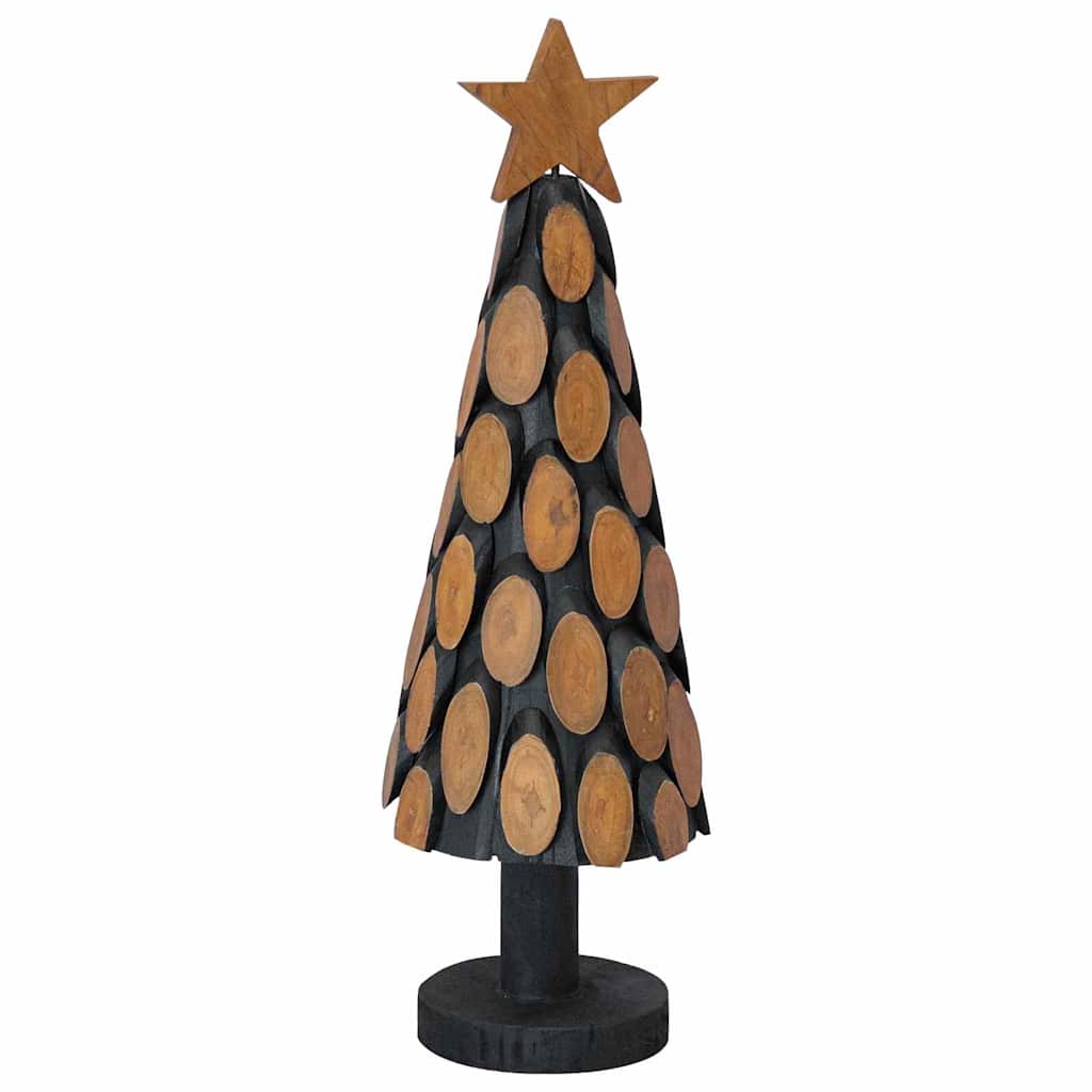 Árbol de Navidad con soporte Marrón 61 cm Madera de teca maciza
