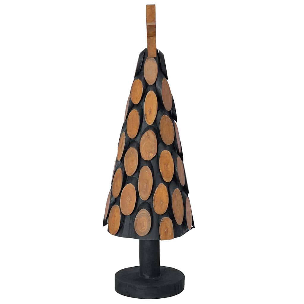 Árbol de Navidad con soporte Marrón 61 cm Madera de teca maciza