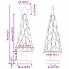 Árbol de Navidad con soporte Marrón 61 cm Madera de teca maciza