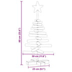 Árbol de Navidad con soporte Marrón 60 cm Madera de teca maciza