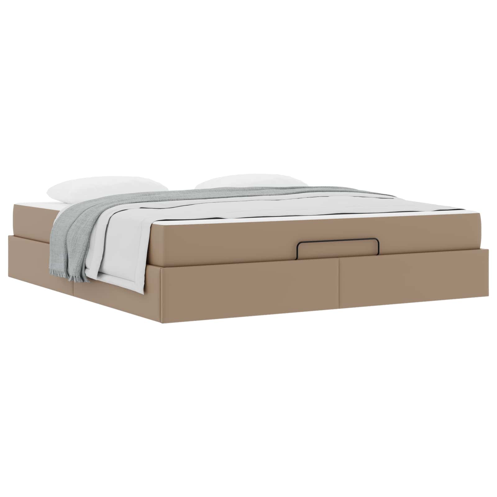 Bed frame with mattress with mattress 2 pcs Cinnamon PVC