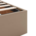 Estructura de cama con colchón con colchón 2 pcs Canela PVC
