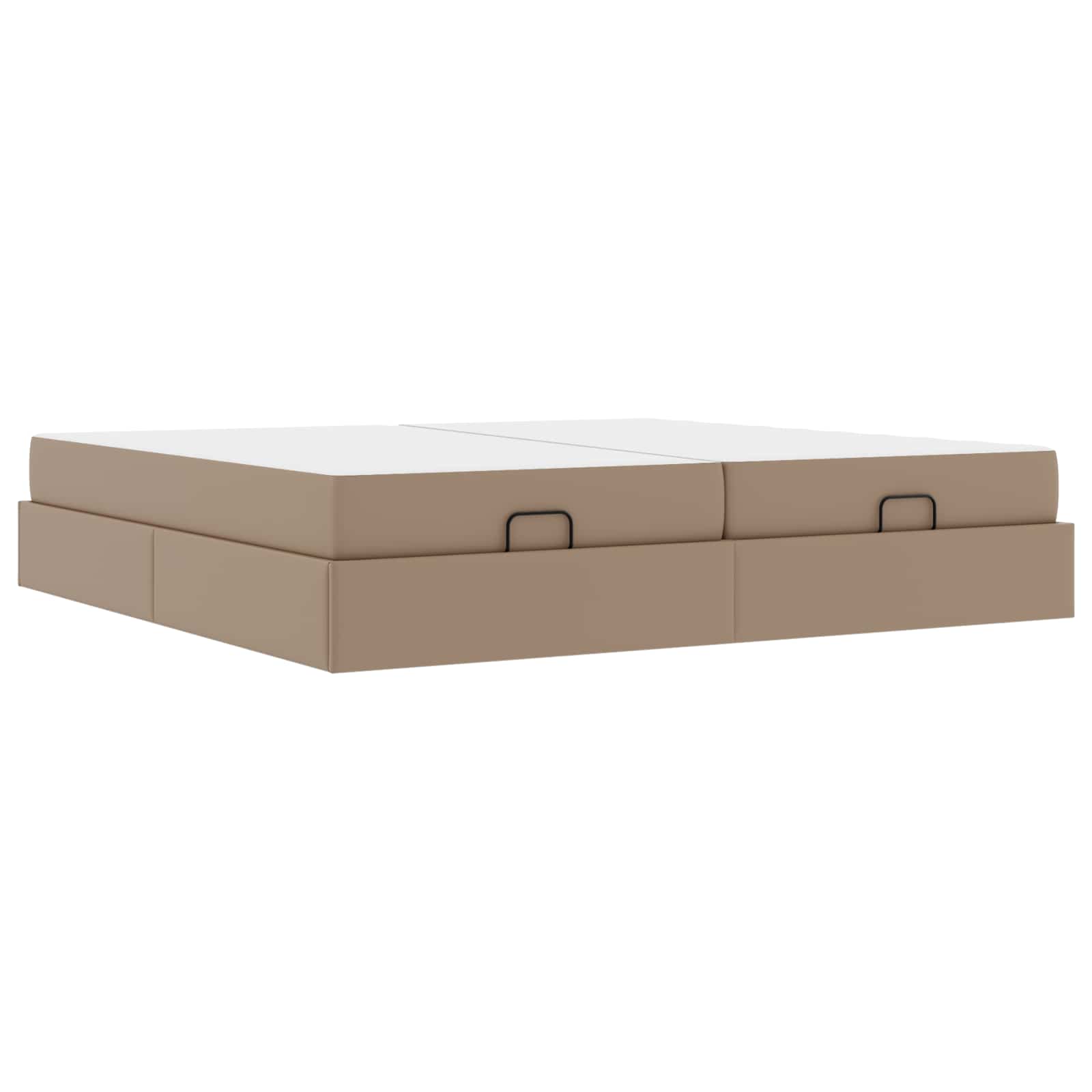 Estructura de cama con colchón con colchón 2 pcs Canela PVC