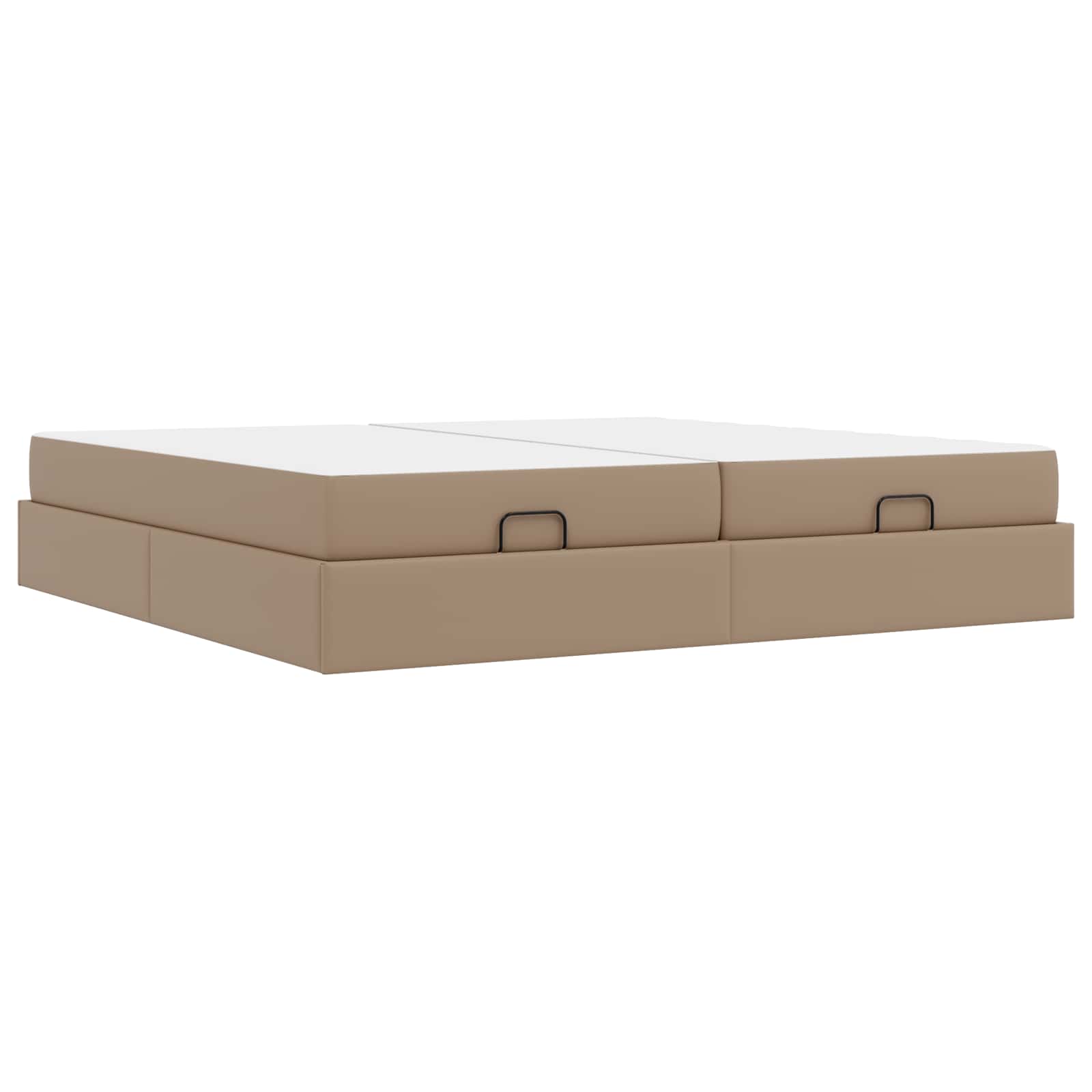 Estructura de cama con colchón con colchón 2 pcs Canela PVC