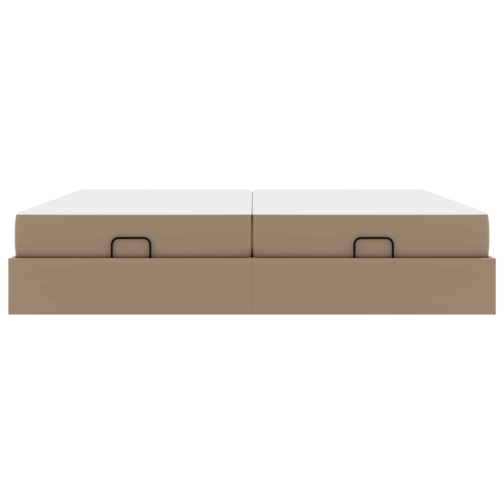 Estructura de cama con colchón con colchón 2 pcs Canela PVC