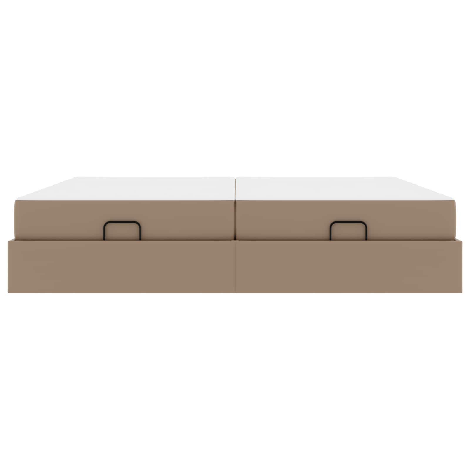 Estructura de cama con colchón con colchón 2 pcs Canela PVC