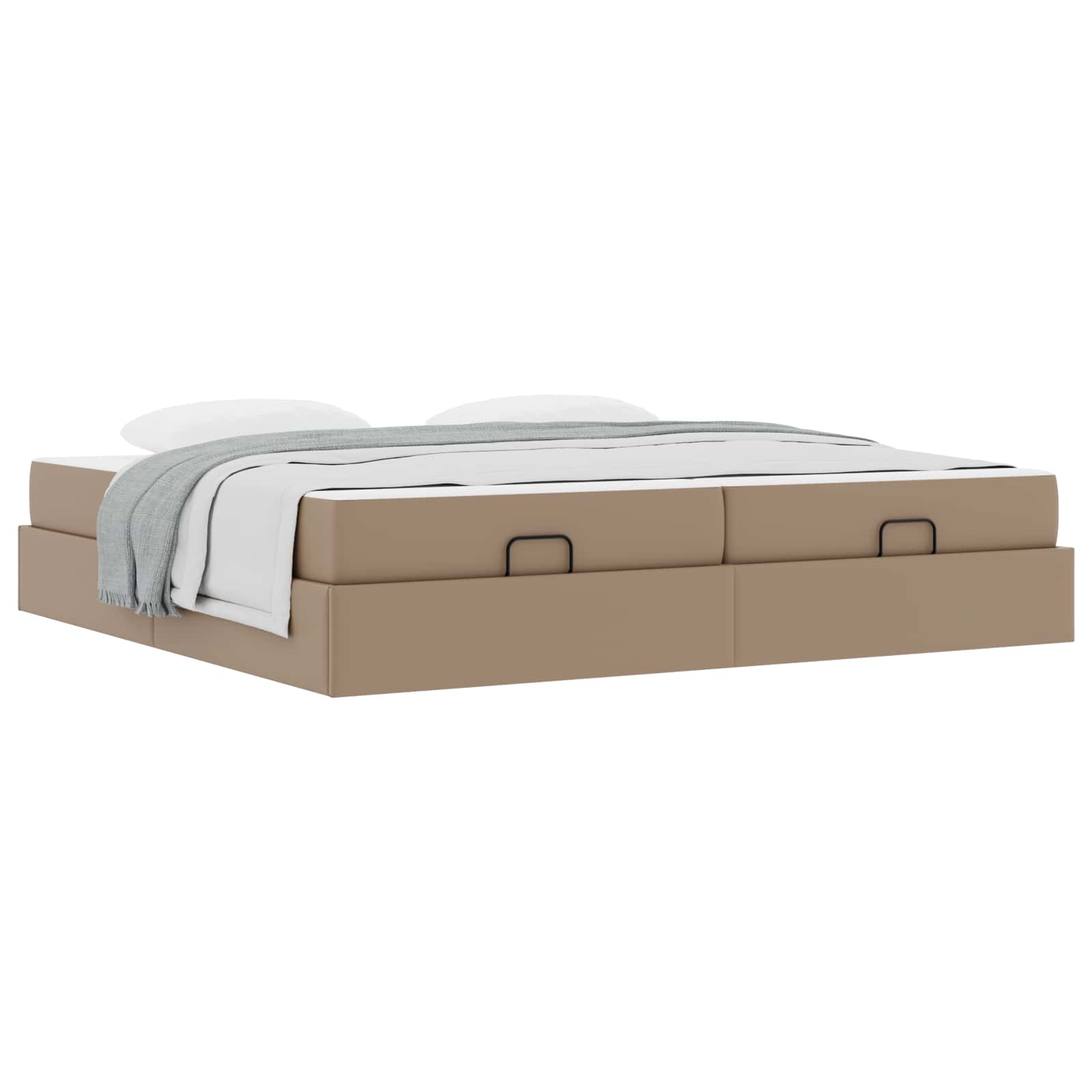 Estructura de cama con colchón con colchón 2 pcs Canela PVC
