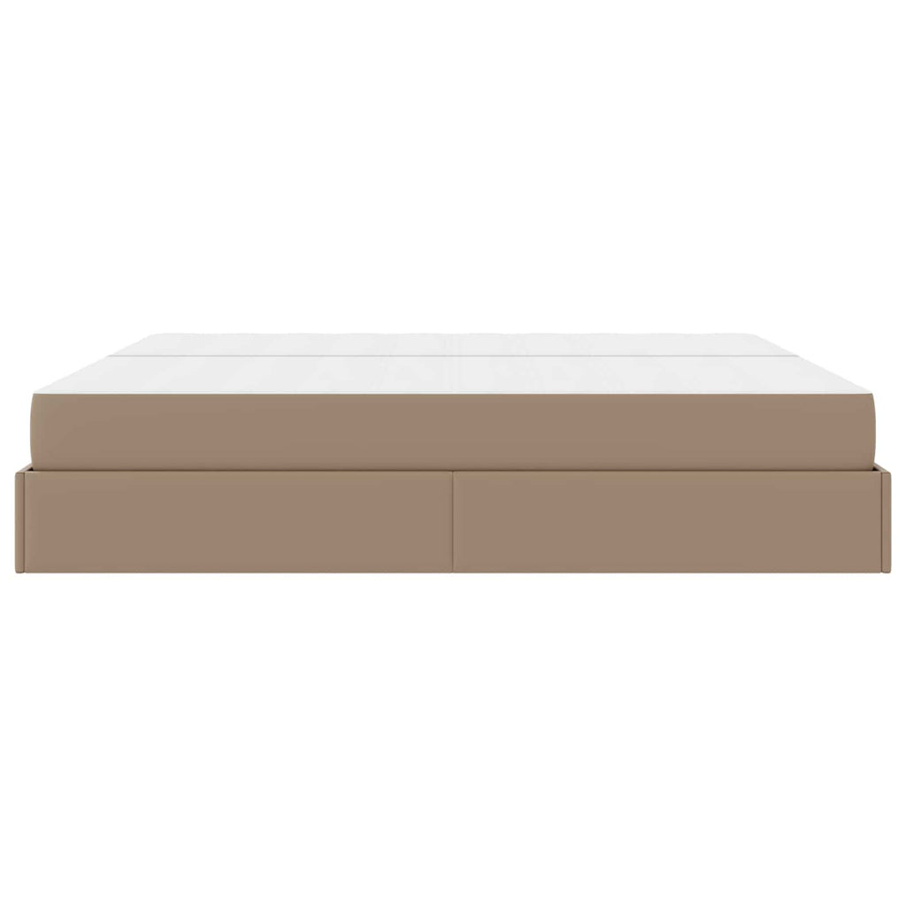 Estructura de cama con colchón con colchón 2 pcs Canela PVC
