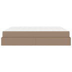 Estructura de cama con colchón con colchón 2 pcs Canela PVC
