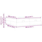 Estructura de cama con colchón con colchón 2 pcs Canela PVC