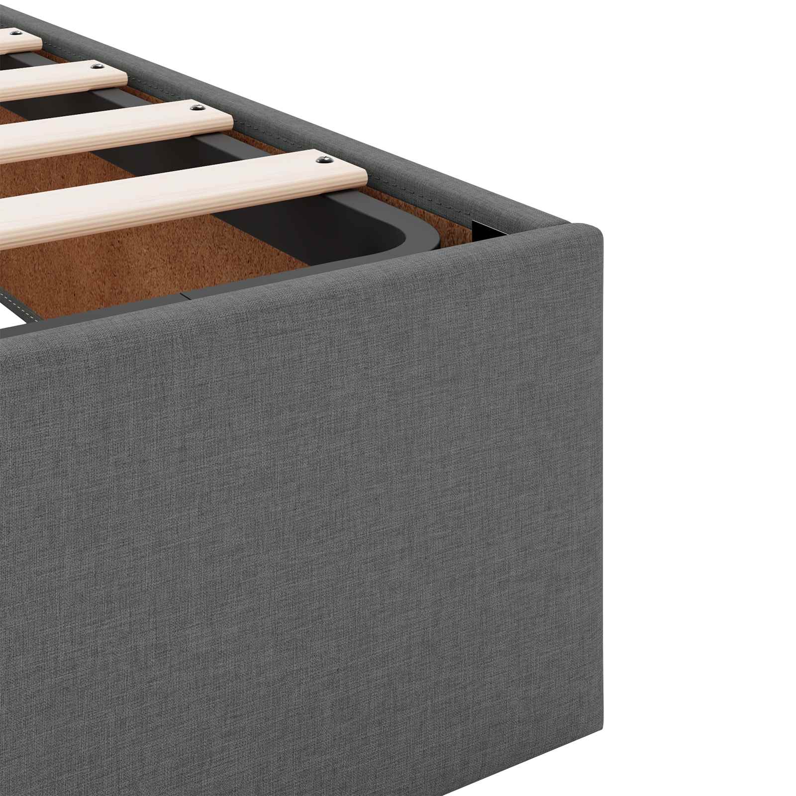 Estructura de cama con colchón 2 pcs Gris Tenue tela