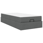 Estructura de cama con colchón 2 pcs Gris Tenue tela