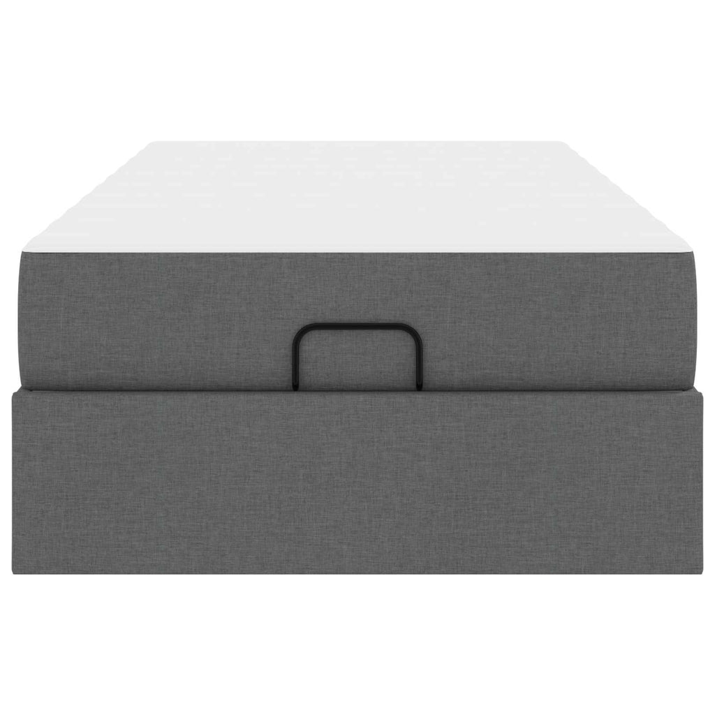 Estructura de cama con colchón 2 pcs Gris Tenue tela