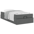 Estructura de cama con colchón 2 pcs Gris Tenue tela