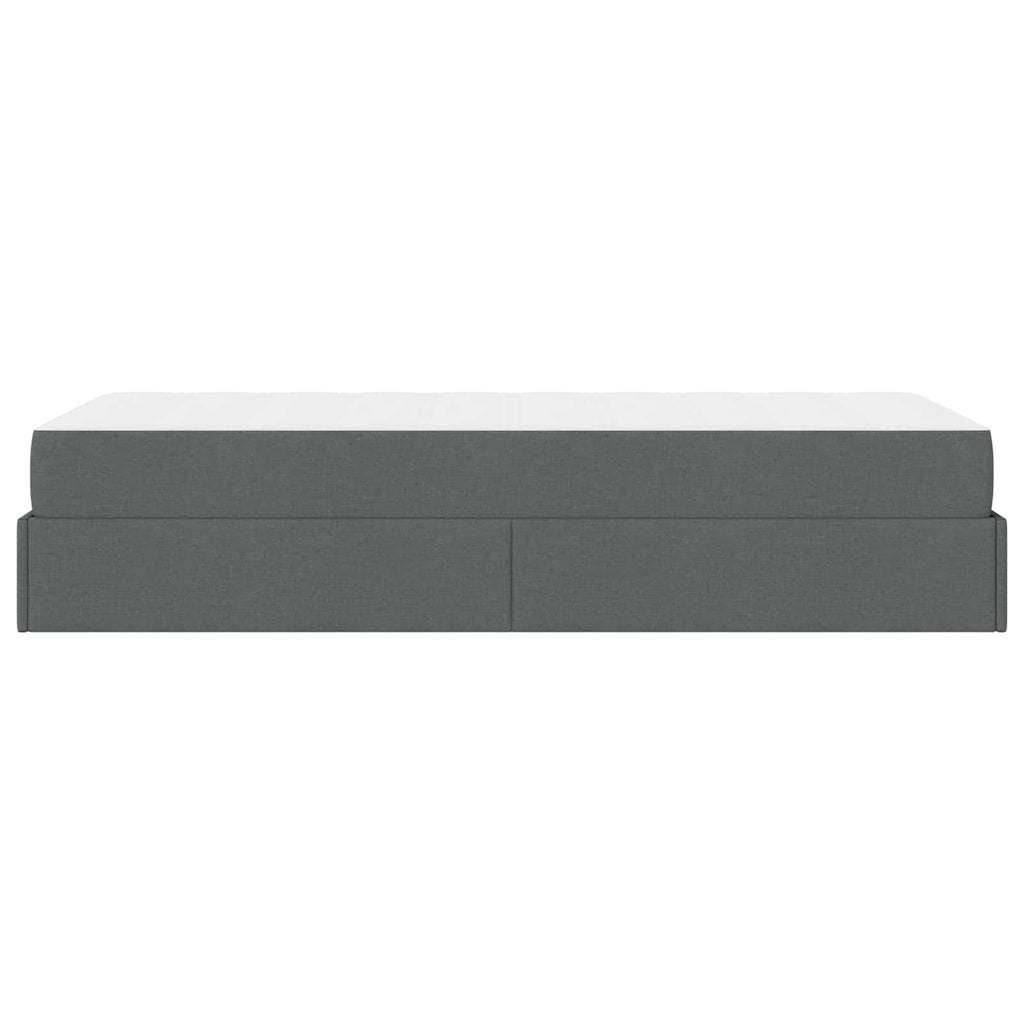 Estructura de cama con colchón 2 pcs Gris Tenue tela