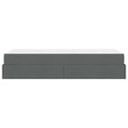 Estructura de cama con colchón 2 pcs Gris Tenue tela